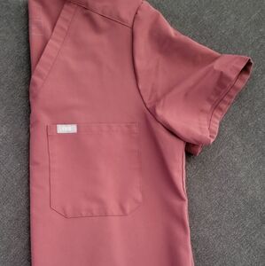 Figs Dark Cherry Catarina 1 Pocket Scrub Top